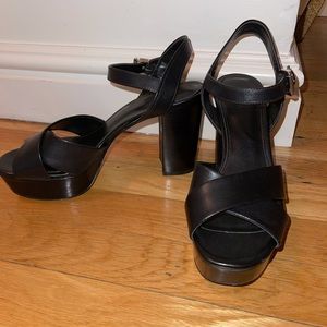 Elegant Black Women's Platform Heels
